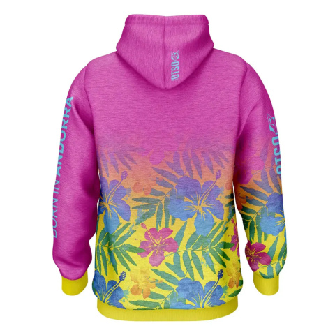 BLUZA Z KAPTUREM HOODIE FLORAL PINK OTSO