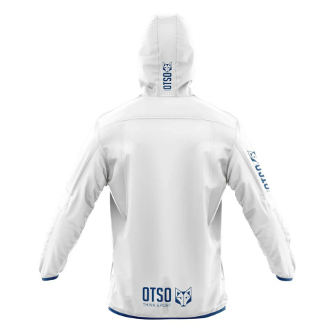 KURTKA UNISEX WATERPROOF WINDBREAKER WHITE & ROYAL BLUE OTSO