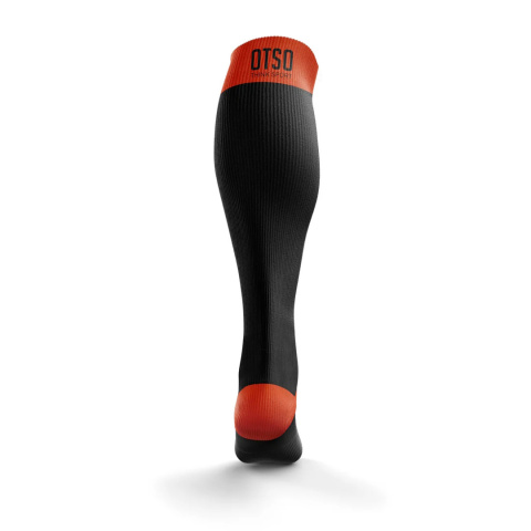 SKARPETY KOMPRESYJNE PODKOLANÓWKI COMPRESSION RECOVERY BLACK & FLUO ORANGE OTSO