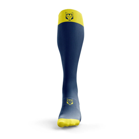 SKARPETY KOMPRESYJNE PODKOLANÓWKI COMPRESSION RECOVERY NAVY BLUE & FLUO YELLOW OTSO