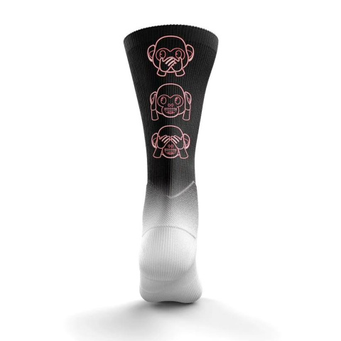 SKARPETY HIGH CUT EMOJI MONKEY NEON OTSO