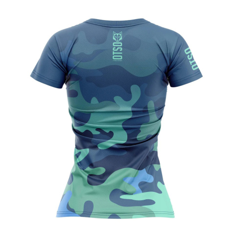 T-SHIRT DAMSKI CAMO BLUE OTSO