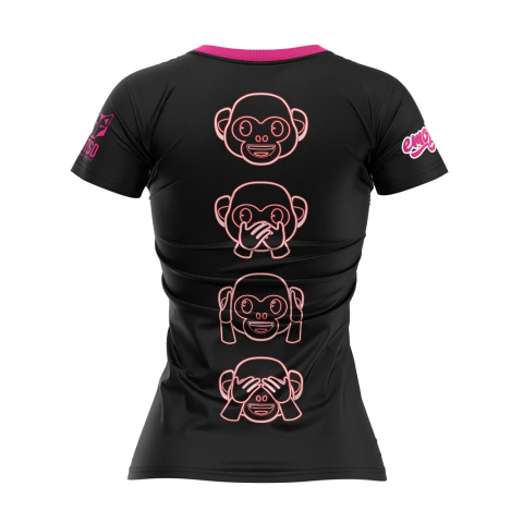 T-SHIRT DAMSKI EMOJI MONKEY NEON OTSO
