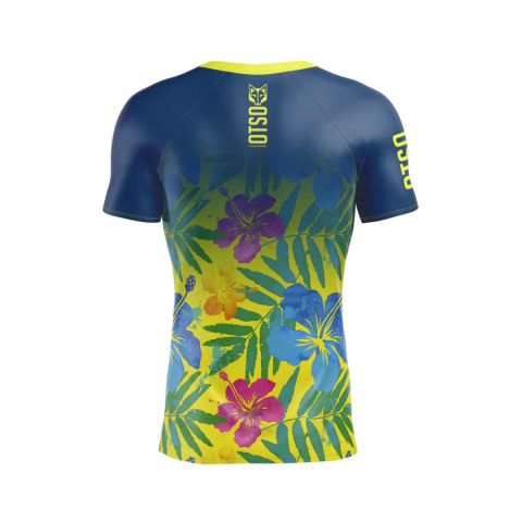 T-SHIRT MĘSKI FLORAL BLUE OTSO