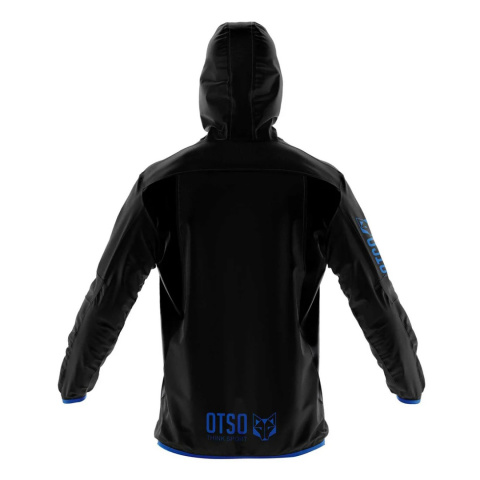 KURTKA UNISEX WATERPROOF WINDBREAKER BLACK & ROYAL BLUE OTSO