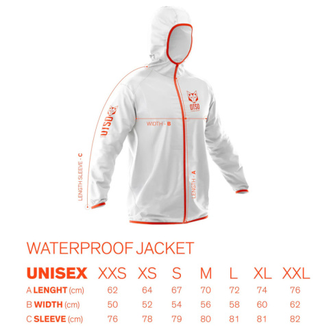 KURTKA UNISEX WATERPROOF WINDBREAKER WHITE &amp;amp; ROYAL BLUE OTSO