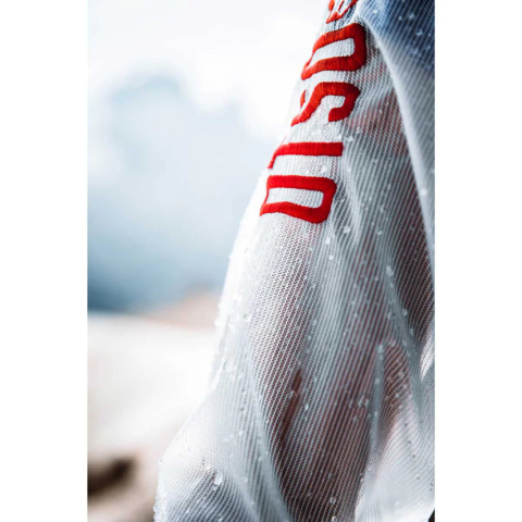 KURTKA UNISEX WATERPROOF WINDBREAKER WHITE & FLUO ORANGE OTSO