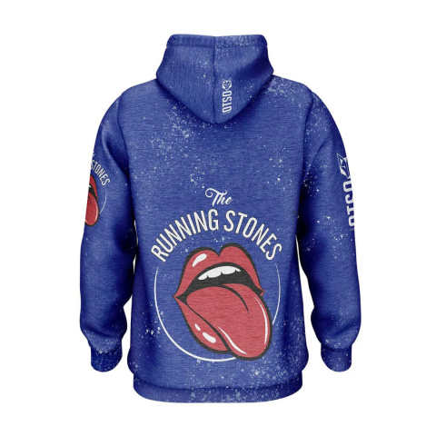 BLUZA Z KAPTUREM HOODIE RUNNING STONES BLUE OTSO