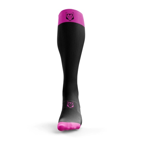 SKARPETY KOMPRESYJNE PODKOLANÓWKI COMPRESSION RECOVERY BLACK & FLUO PINK OTSO
