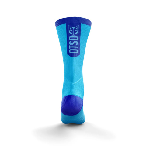 SKARPETY CYCLING HIGH CUT FLUO BLUE OTSO